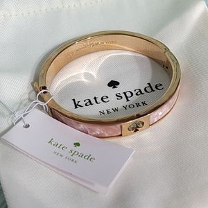 Kate Spade Hole Punch Spade Hinge Bangle Blush